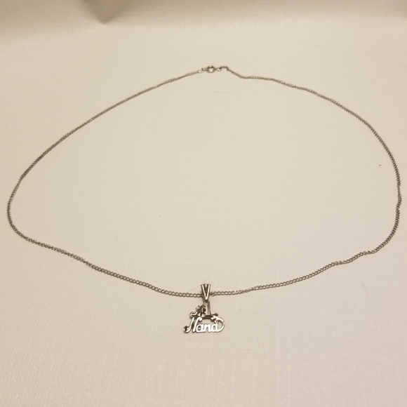 Vintage Jewelry - GUC vtg #1 Nana silvertone necklace